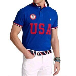 2020 Olympic Polo Ralph Lauren Polo Shirt  Men's  Custom Slim Fit Medium